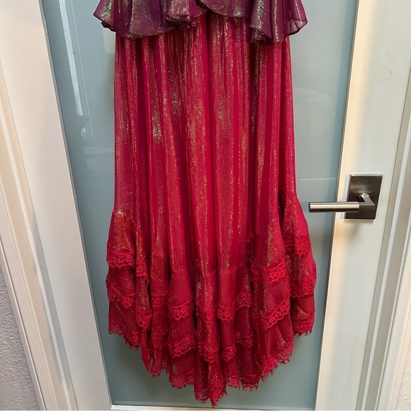 Rococo Sand Emi Long Dress in Metallic Red Ombre - Picture 6 of 10